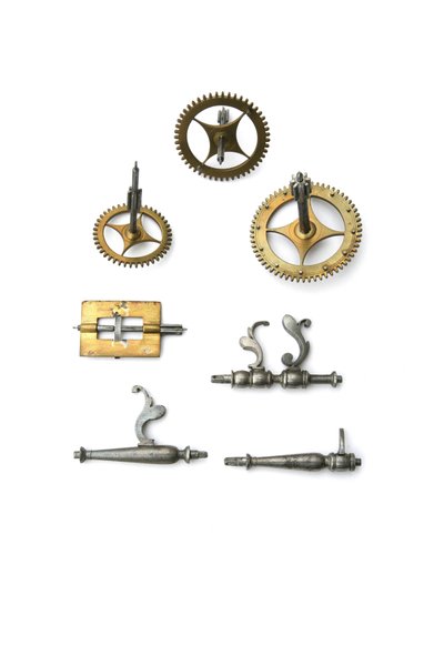 The striking train of wheels, from a table clock by Pieter Visbach
